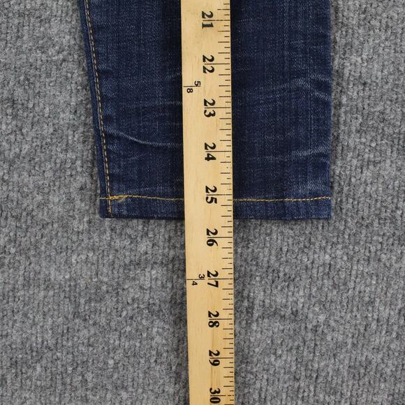 R13 Jeans Womens 27 Blue Biker Boy Howell Indigo Skinny Stretch Made Italy - Picture 14 of 16